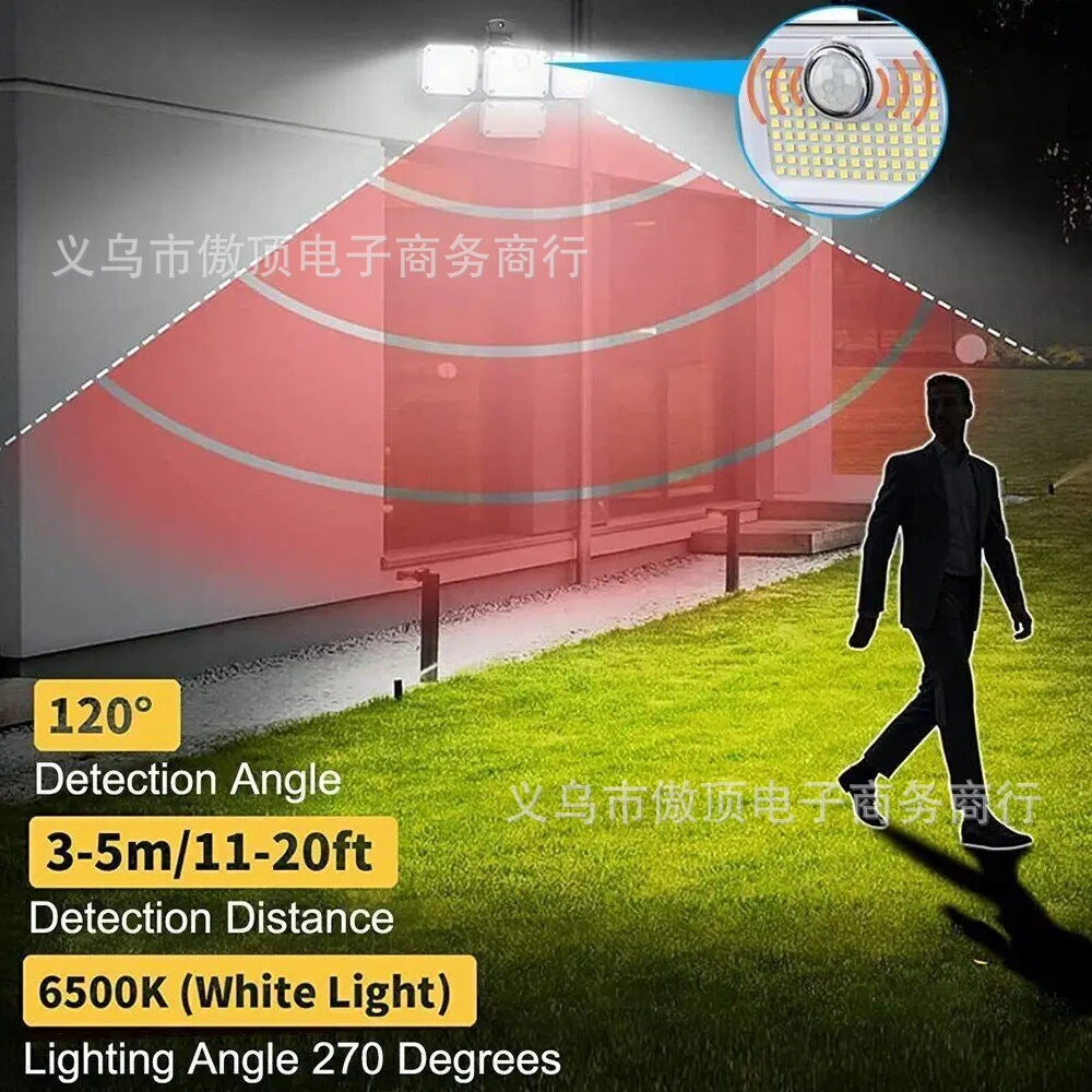 New outdoor solar street light wall light333LED Light Strip Remote Control Garden Waterproof Human Body Sensor Light