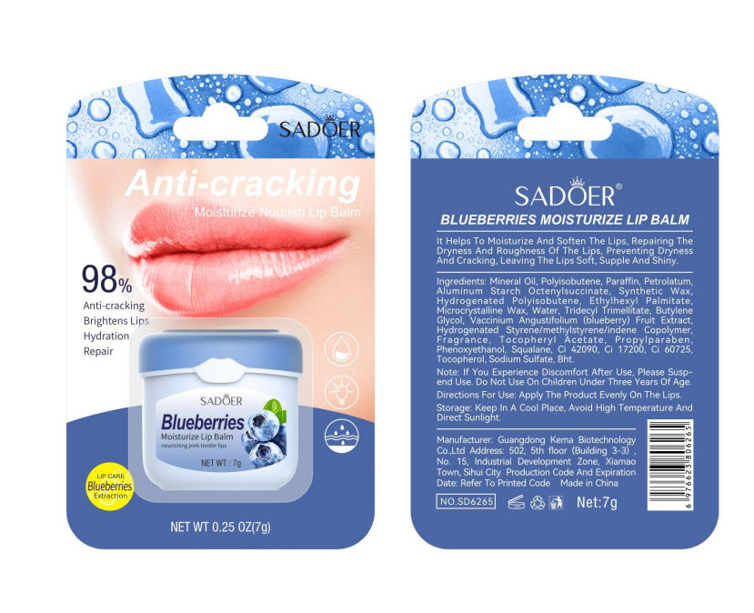 Lip Balm SADOER Honey Hydrating Avocado Anti-Dry Crack Peach Lip Mask  Wholesale
