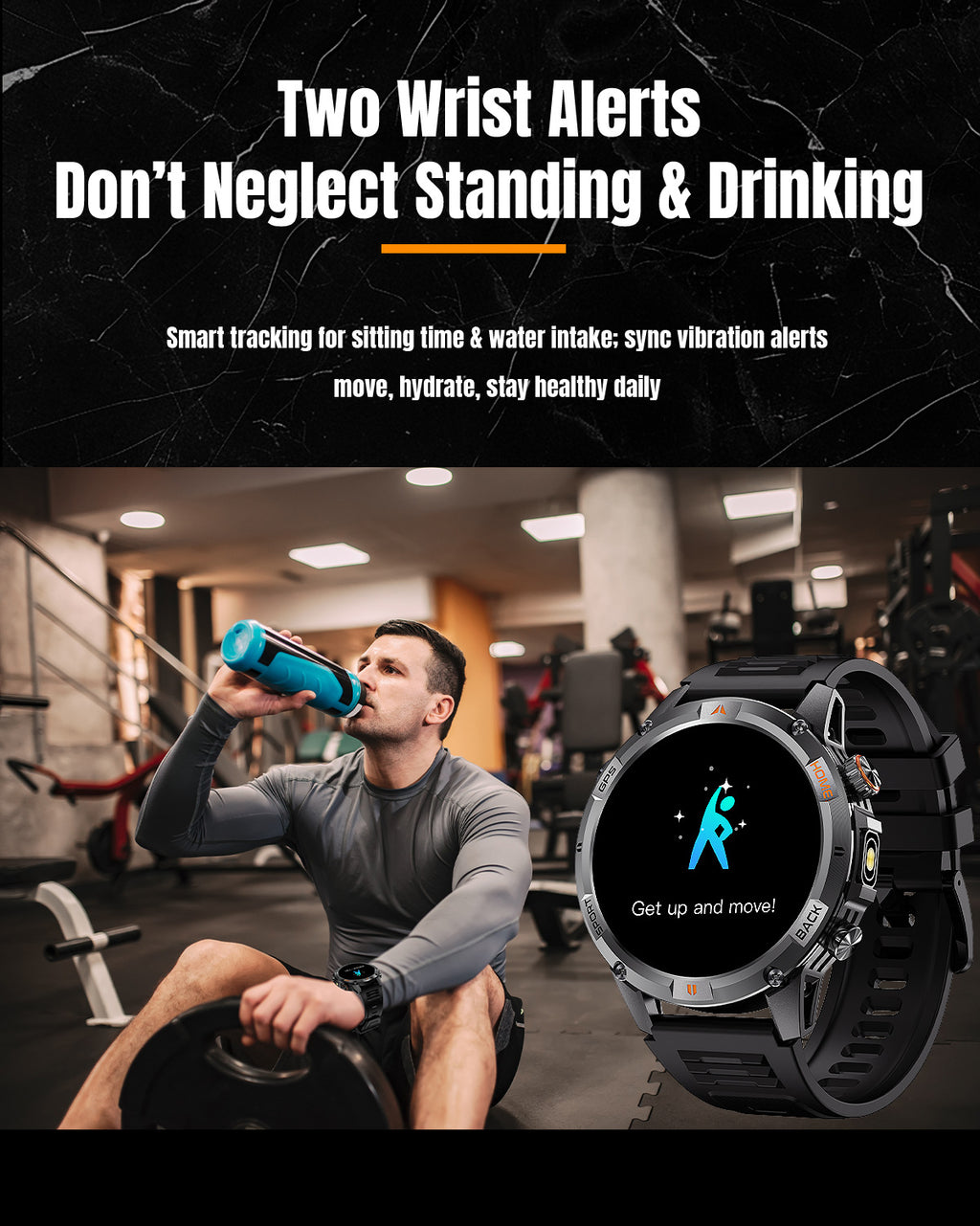 YK15Smart Watch Bluetooth Call Heart Rate Pedometer Sleep Depth Waterproof GPS Beidou Positioning Sports Three-Proof