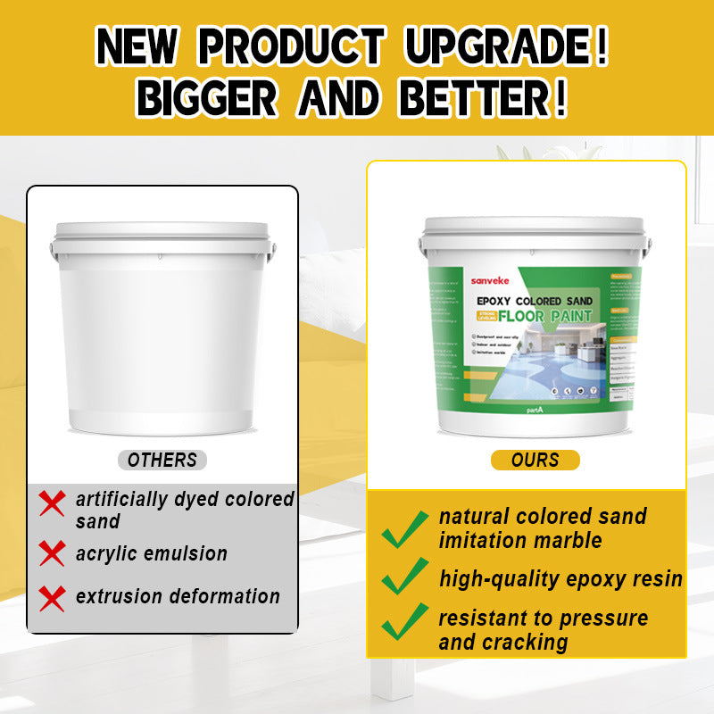 Epoxy Natural Color Sand Floor Paint Imitation Marble Self-Leveling Seamless Terrazzo Cement Tile Flooring