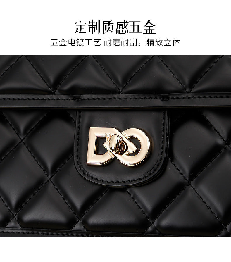 Quilted Pattern Light Luxury Fashion Niche Academy Style2024Versatile Little Chanel Style Quilted Chain Handbag and Backpack for Women