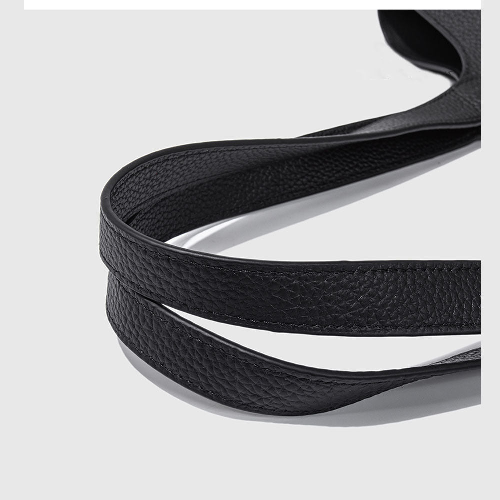 Wind Chime Tote Bag2025New Top Layer Cowhide High-End Large Capacity Niche Design Commuter Shoulder Underarm Bag