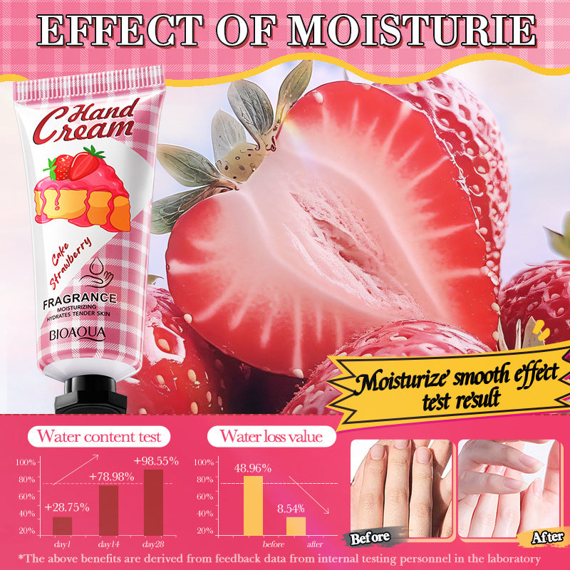 Strawberry Cake Hand Cream BIOAOUA Fragrance Hand Cream  Foreign Trade Wholesale