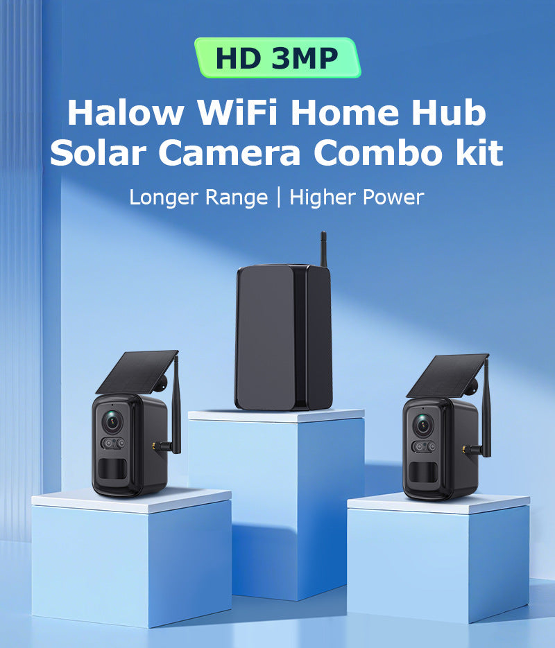 Private Model Wireless WiFi Repeater Solar Camera Combination Set HD Full Color Battery Camera
