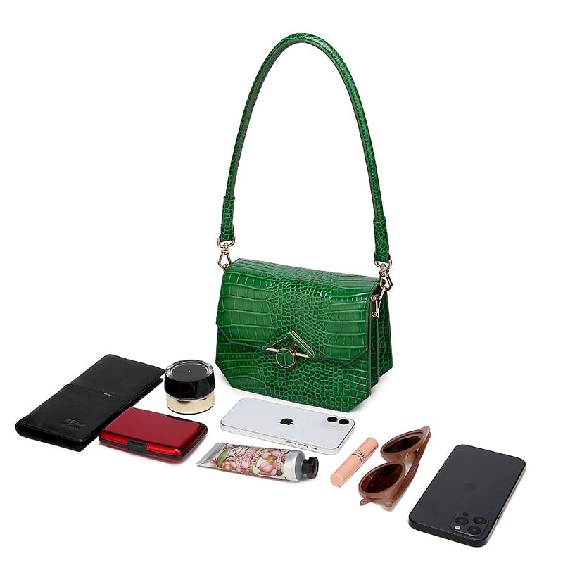 Women's Bag Summer New Crocodile Pattern Chain Bag Trendy Fashion Retro Personality Stylish Single Shoulder Crossbody Bag