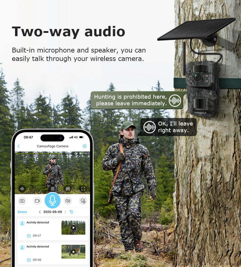 Private Model Outdoor Camouflage4G Solar-powered Camera GPS Positioning Hunting Camera Remote HD Camera