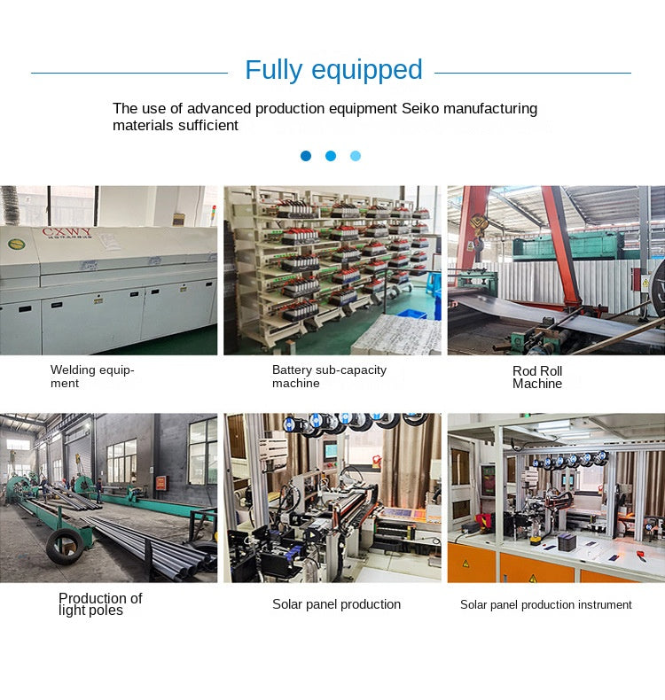 Blast Project Solar Garden Lights Waterproof LED Street Lights for New Rural Factory District IP65 Rating-Wholesale