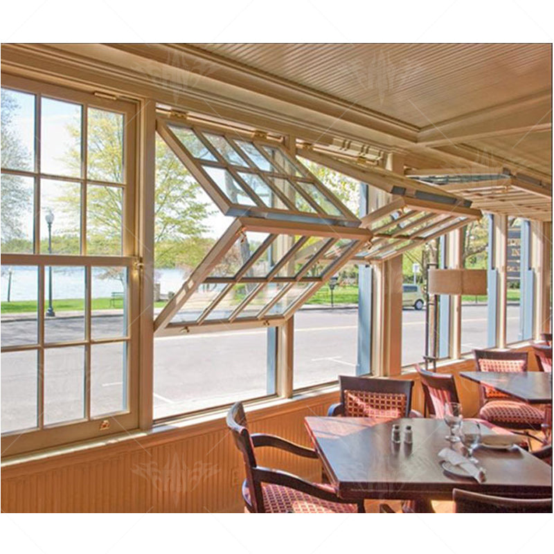 Modern Design Folding Windows Aluminum Sliding Windproof Aluminum Bi Fold Window Home/Project Use Tempered Glass Window