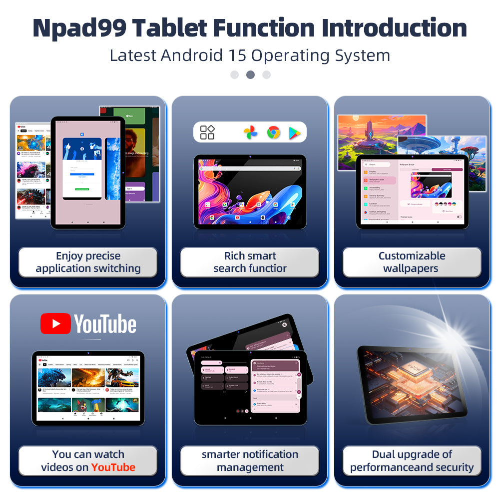 Npad99Tablet Pc5G Plug-in Card Full Netcom Google Store APP Download Android15Video Call Photography