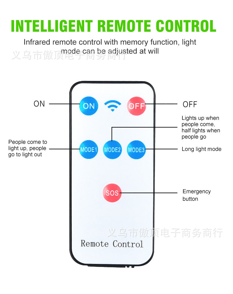 New Solar Wall Light Split Body Sensor Street Light Remote Control Garden Light LED Waterproof Garden Light