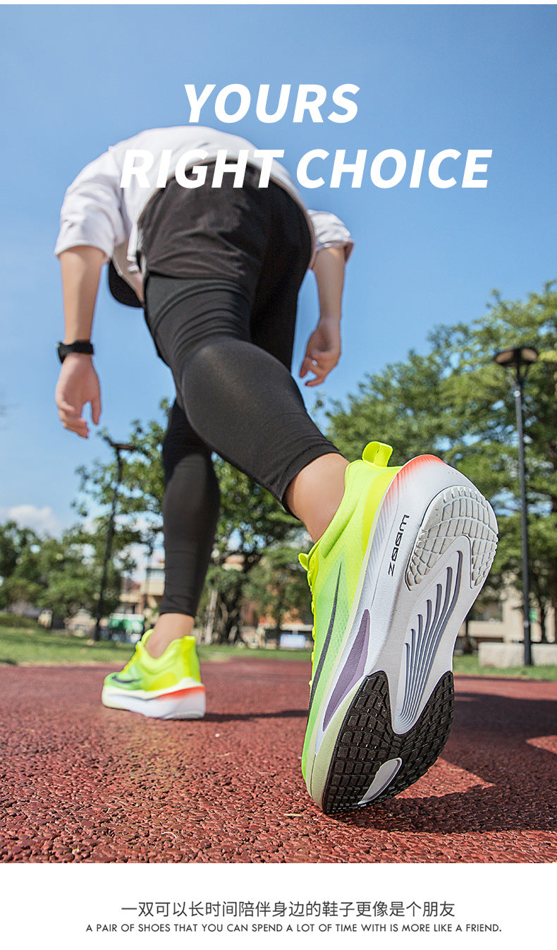 2025Plus Size Sports Shoes Racing Training Carbon Plate Sports Shoes Lightweight Men and Women Autumn Running Shoes