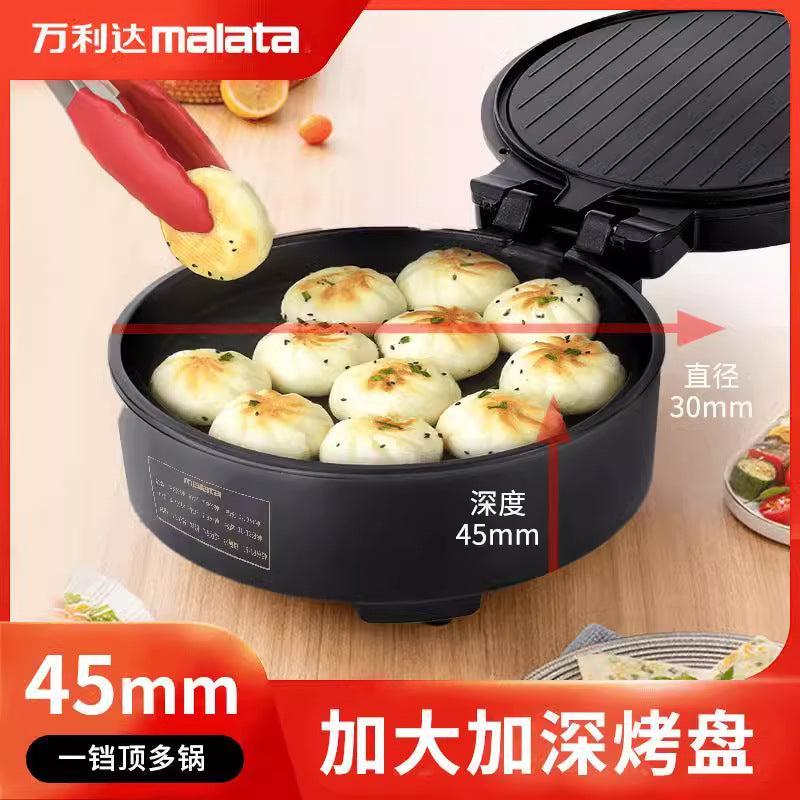 Wanlida New Electric Griddle for Home Use, Double-Sided, Multi-Functional, Deepened and Enlarged, Can Fry and Roast, Grilling Machine, Griddle Pan