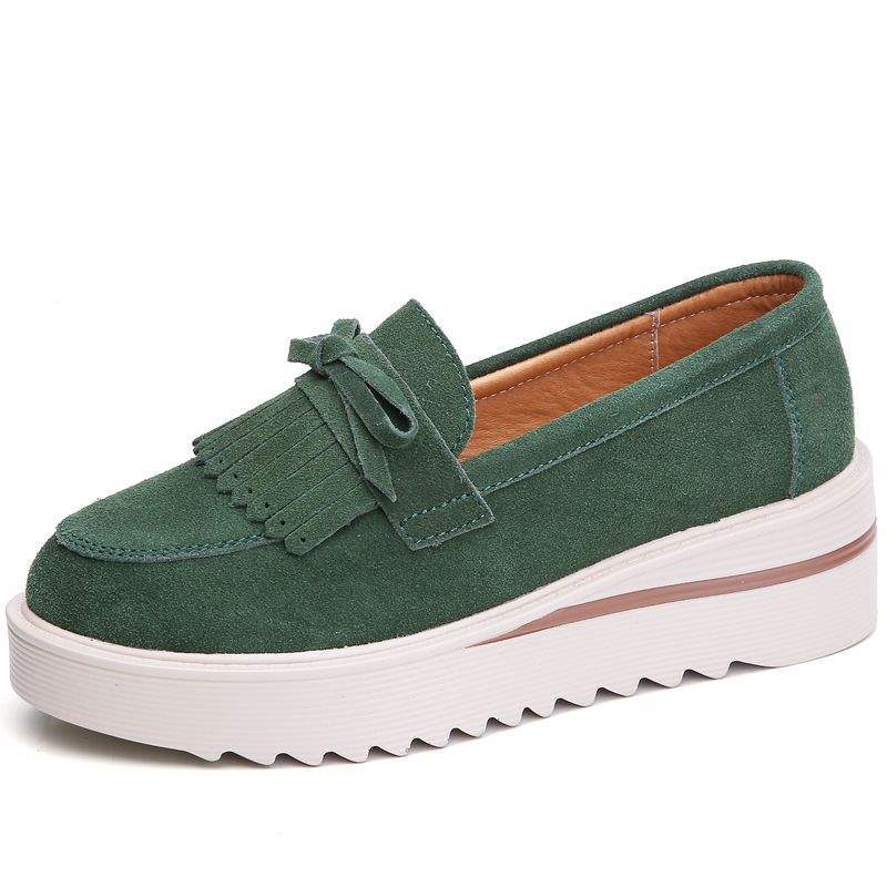 VIVIDENT New Spring and Autumn Platform Shoes for Women, Thick Sole Wedge, Large Size Slip-On Casual Mom Shoes