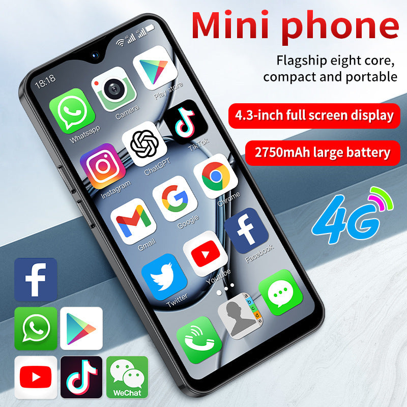 XS18promax Mini Android Smartphone3Inch mini Smart Small Phone Backup Device
