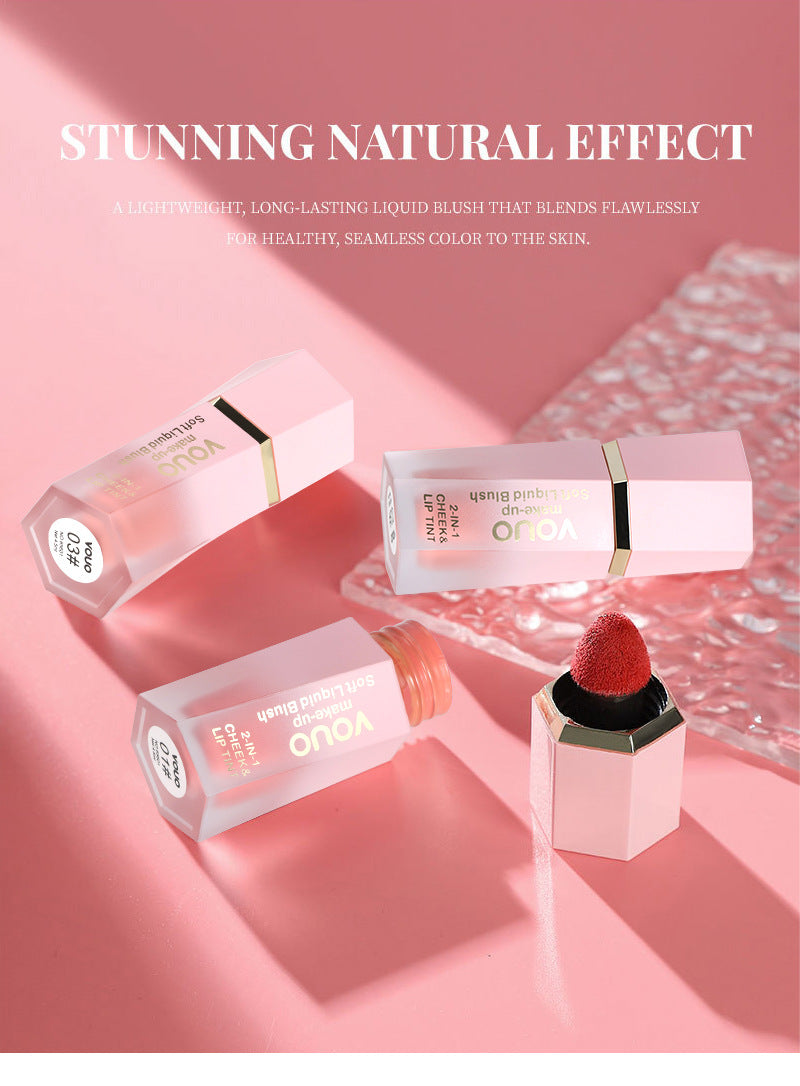 Printing logo Liquid Lip Glaze Lipstick Face Lip Cheek Multi-Functional Two-In-One Blush Four-Piece Set