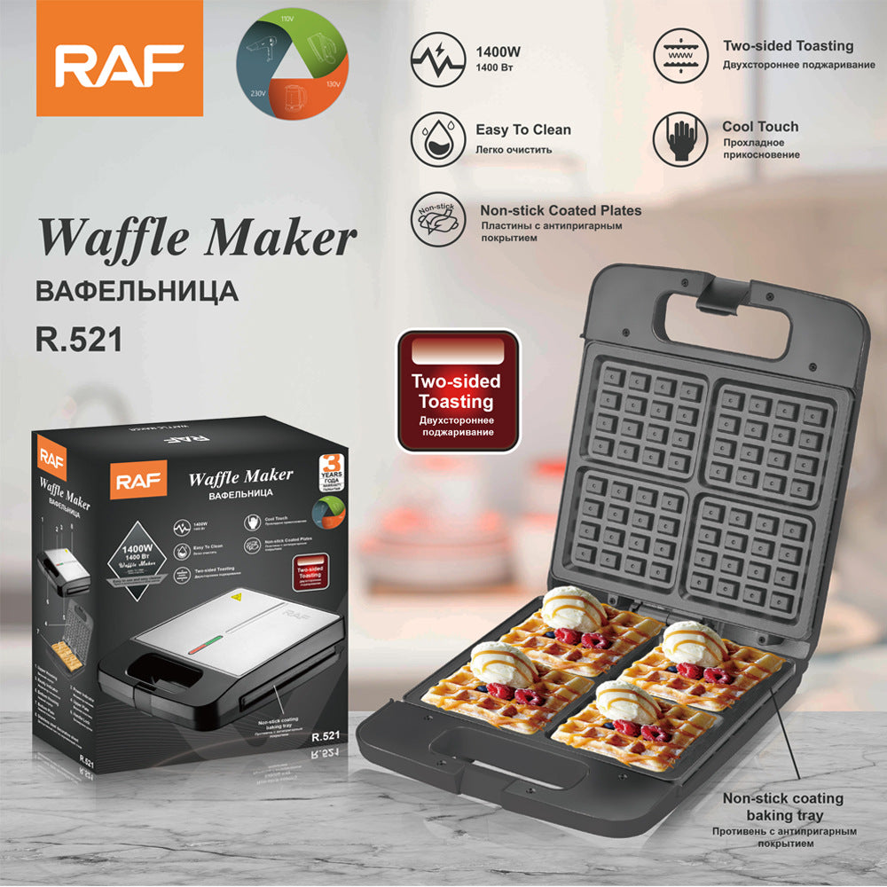 RAF European Standard High-End Multifunctional Household Hamburger Waffle Maker Sandwich Maker Bread Breakfast Maker