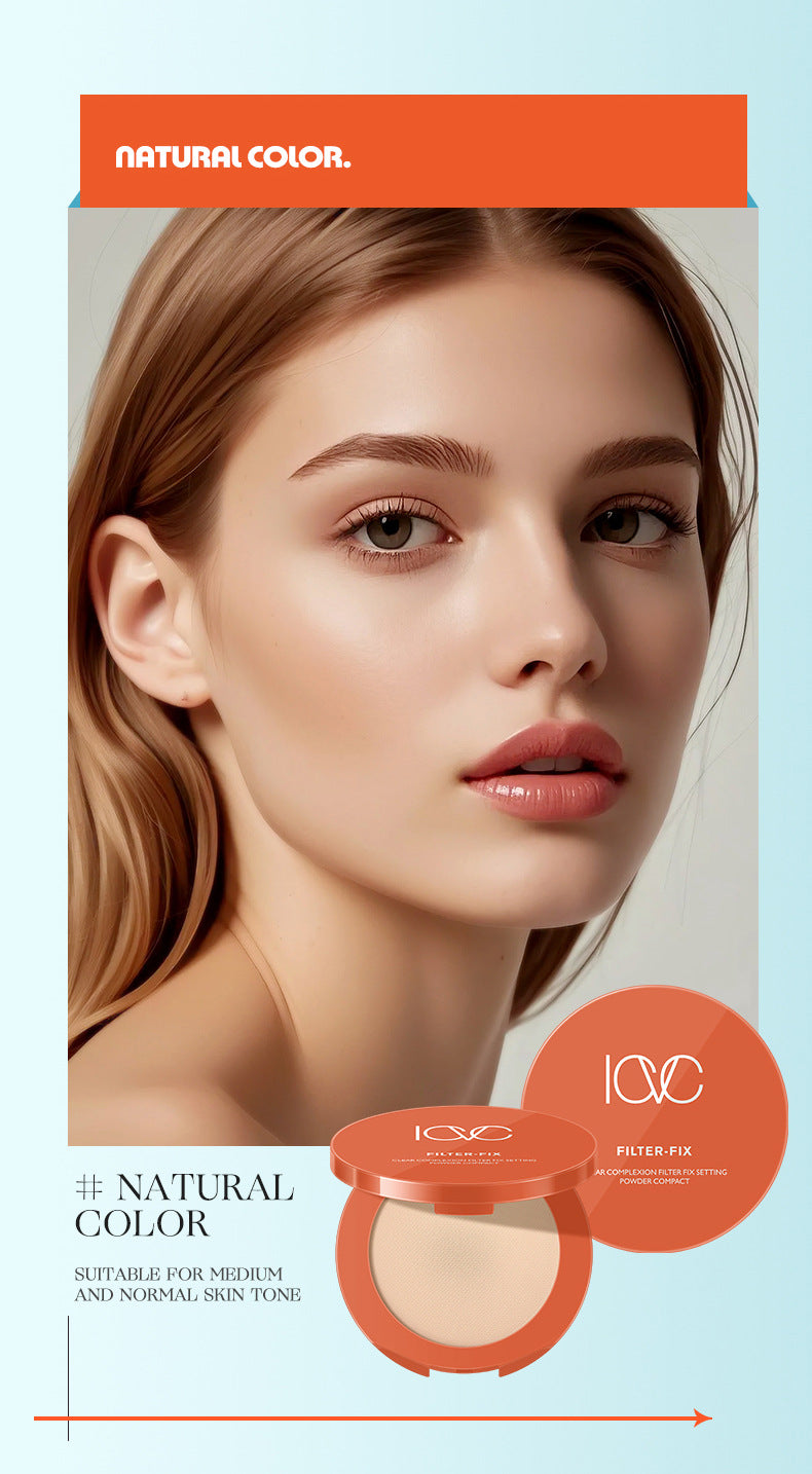 ICVC#1203Nude Powder Setting Powder15g Comes with Puff and Makeup Mirror Version Beauty