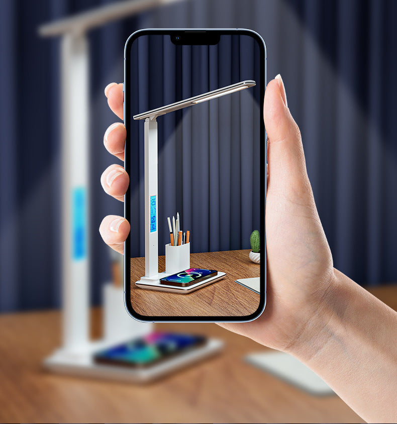 Customized Folding Perpetual Calendar Desk Lamp Student Dormitory Study Special Lamp Wireless Charging Bedroom Bedside Reading Lamp