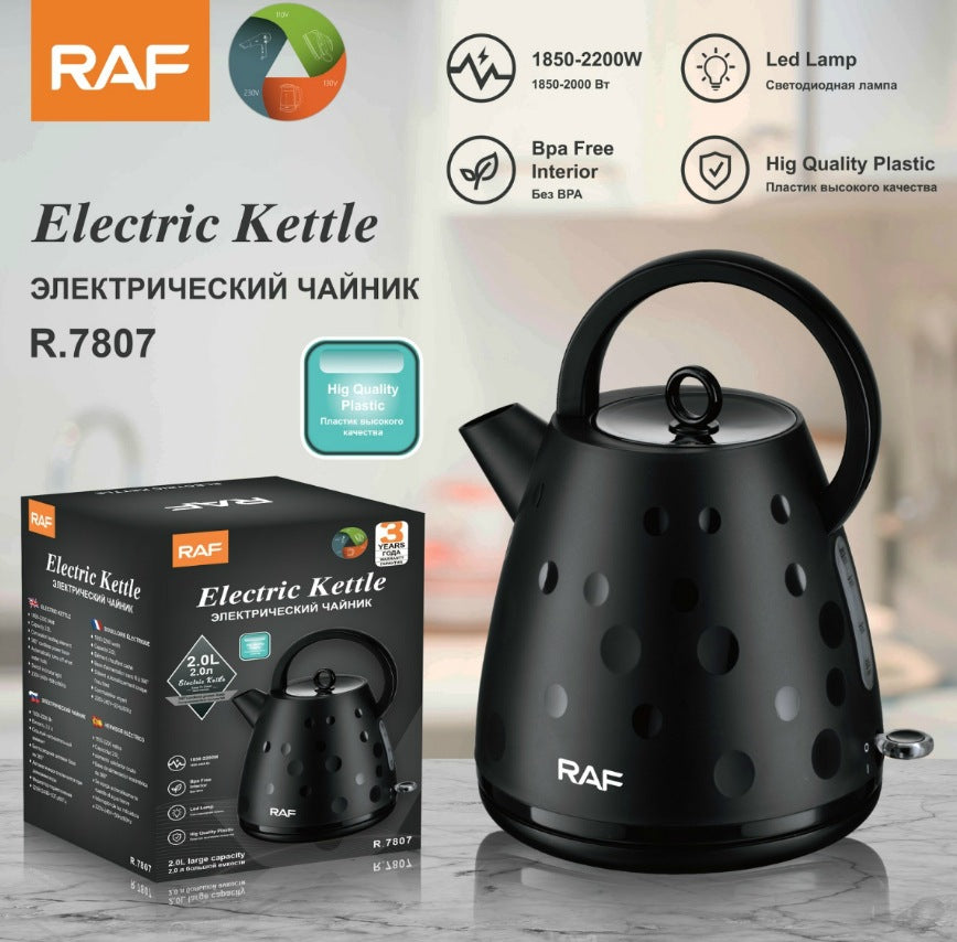 RAF European Standard Stainless Steel2.0L Electric Kettle Automatic Large Capacity Multi-Function Kettle Overheating R.7807