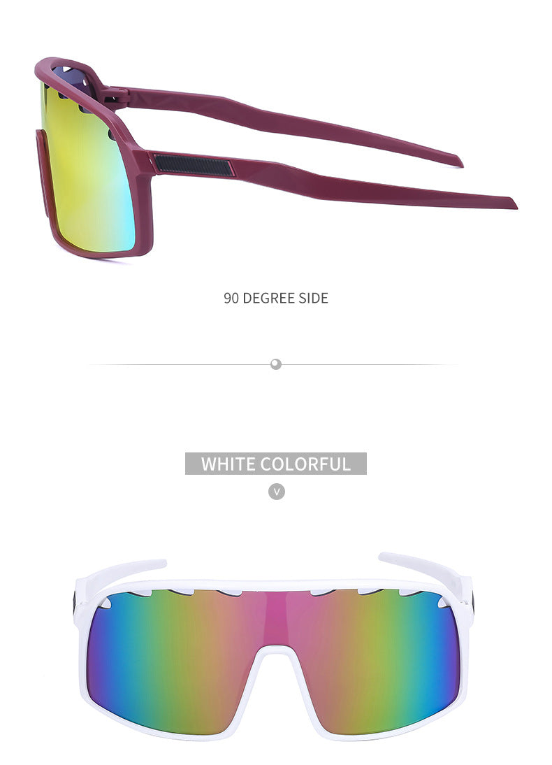 New Colorful Cycling Glasses for Men1998One-piece sunglasses European and American fashion outdoor sports sunglasses