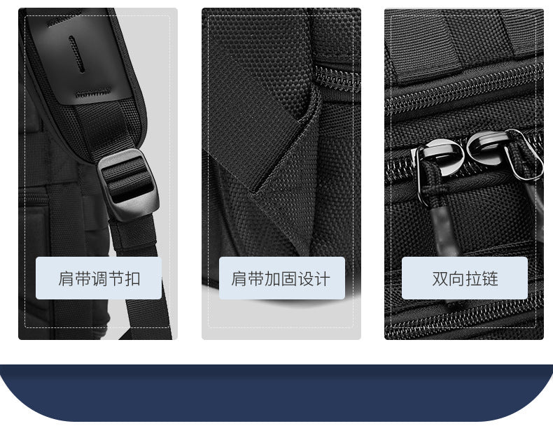 ozuko Men's Tactical Backpack Waterproof and Wear-Resistant Computer Backpack Outdoor Mountaineering Large Capacity Commuting Travel Bag