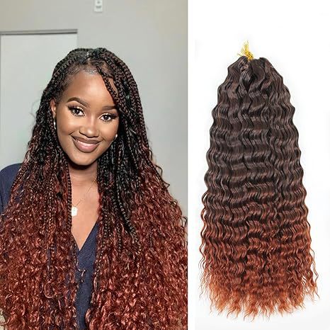 Cross-Border Deep Wave DEEP Crochet Hair Extensions Synthetic Hair Crochet Wig Unisex European and American Style Wig