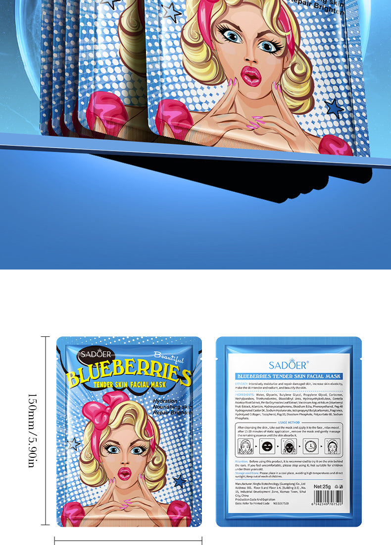 Goddess Mask SADOER Hyaluronic Acid Moisturizing Hydrating Face Mask Sheets Wholesale for  Trade