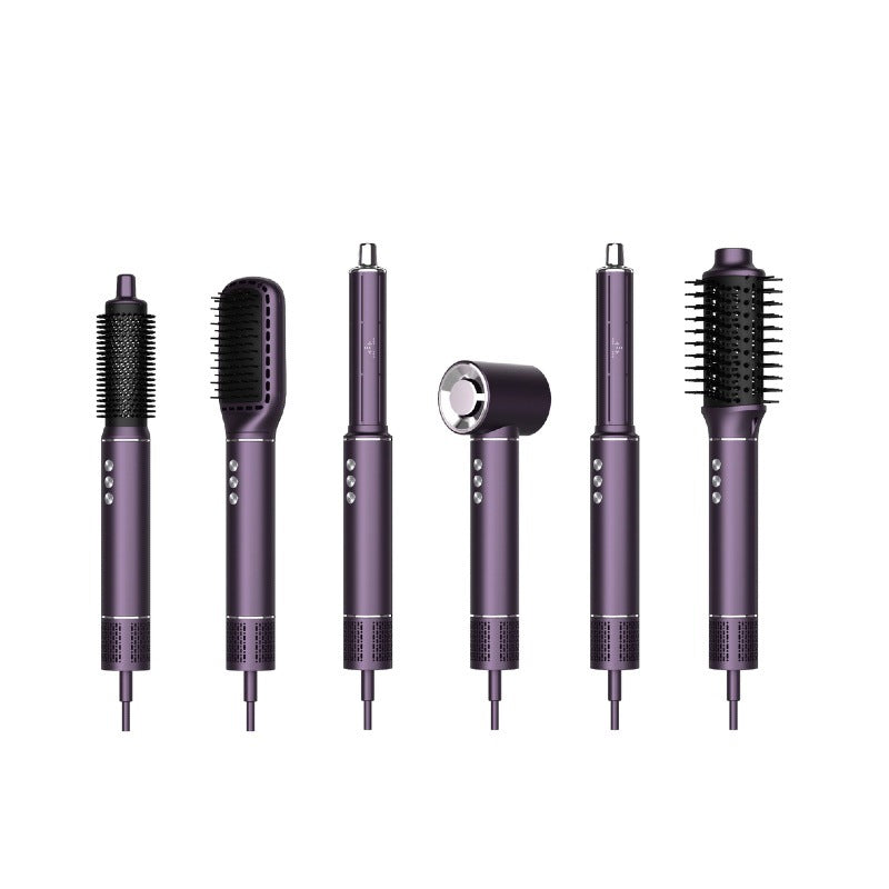 New six-in-one hair dryer for home use High Power Negative Ion High-Speed Hair Dryer Curling Hot Air Brush