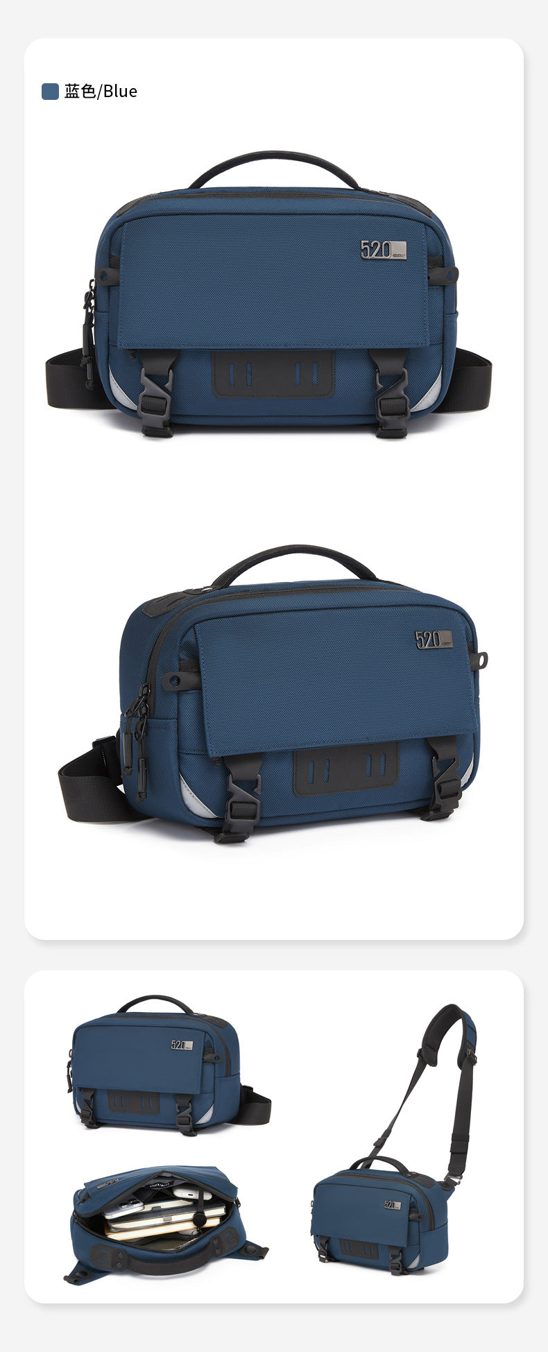 ozuko Men's Crossbody Bag Shoulder Bag Waterproof Large Capacity Outing Portable Bag High-end Multifunctional Trendy Brand