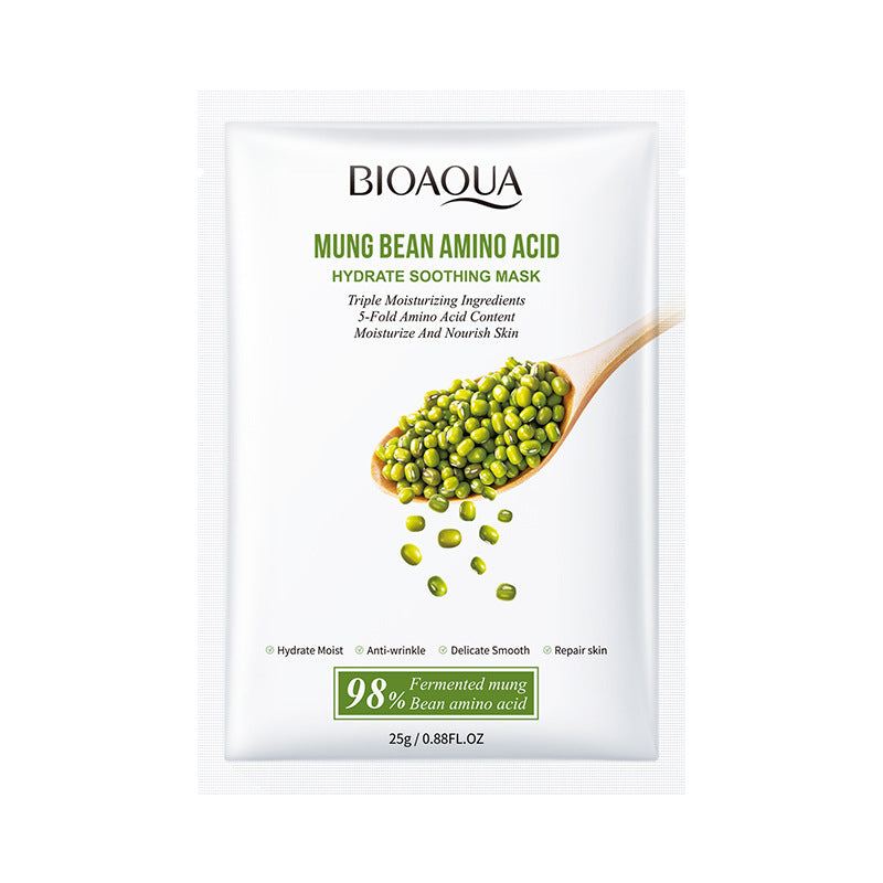 Amino Acid Mask25g BIOAOUA Mung Bean Hydrating Moisturizing Tablets Pack Cross-Border Wholesale