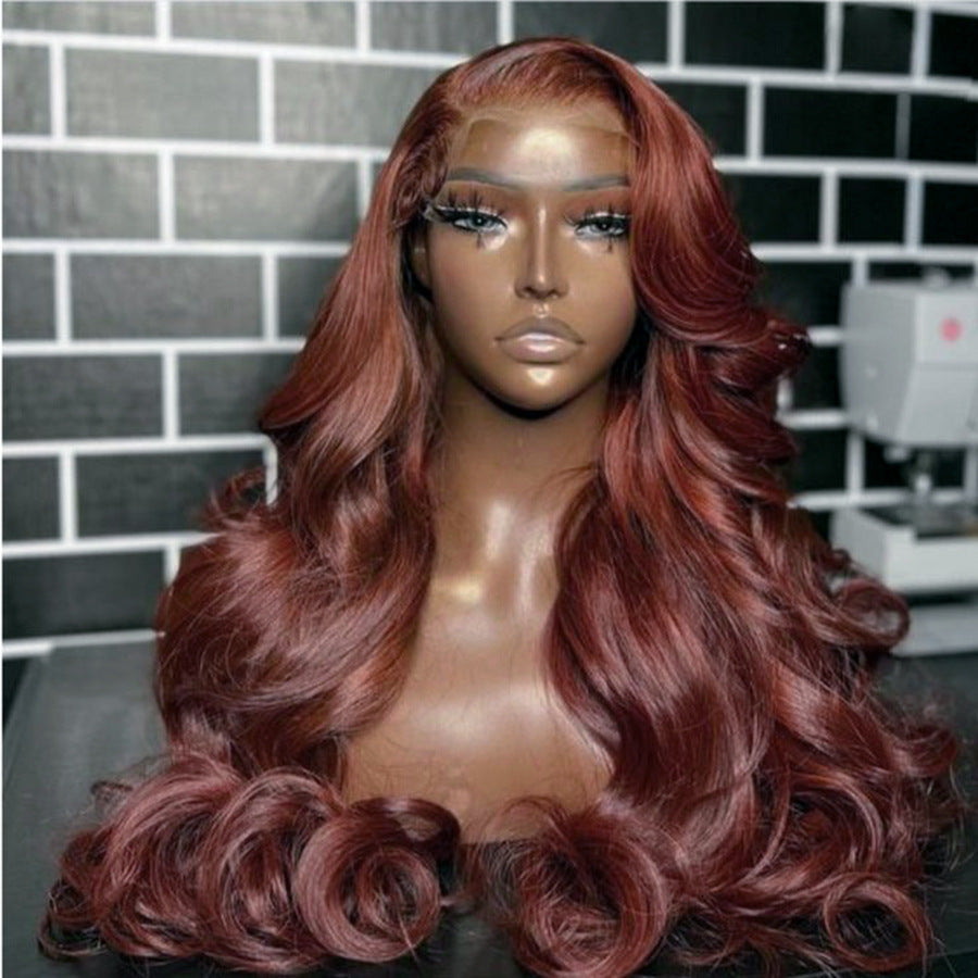 13*4Large Area Lace Hand-Crocheted European and American Fashion Women's Long Curly Wig Synthetic Long Curly Hair Wholesale