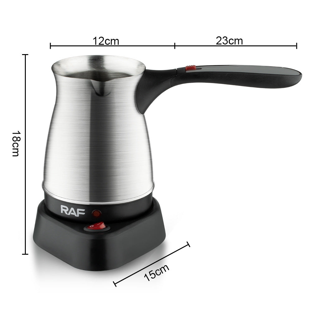RAF European Standard Turkish Coffee Pot with Handle Stainless Steel Electric Coffee Maker Hot Water Kettle500ml