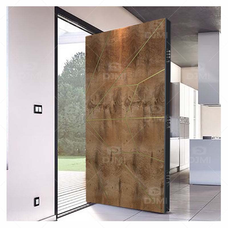 DJMI Newest High Quality Solid Wood Pivot Entry Door US Villa Customizable