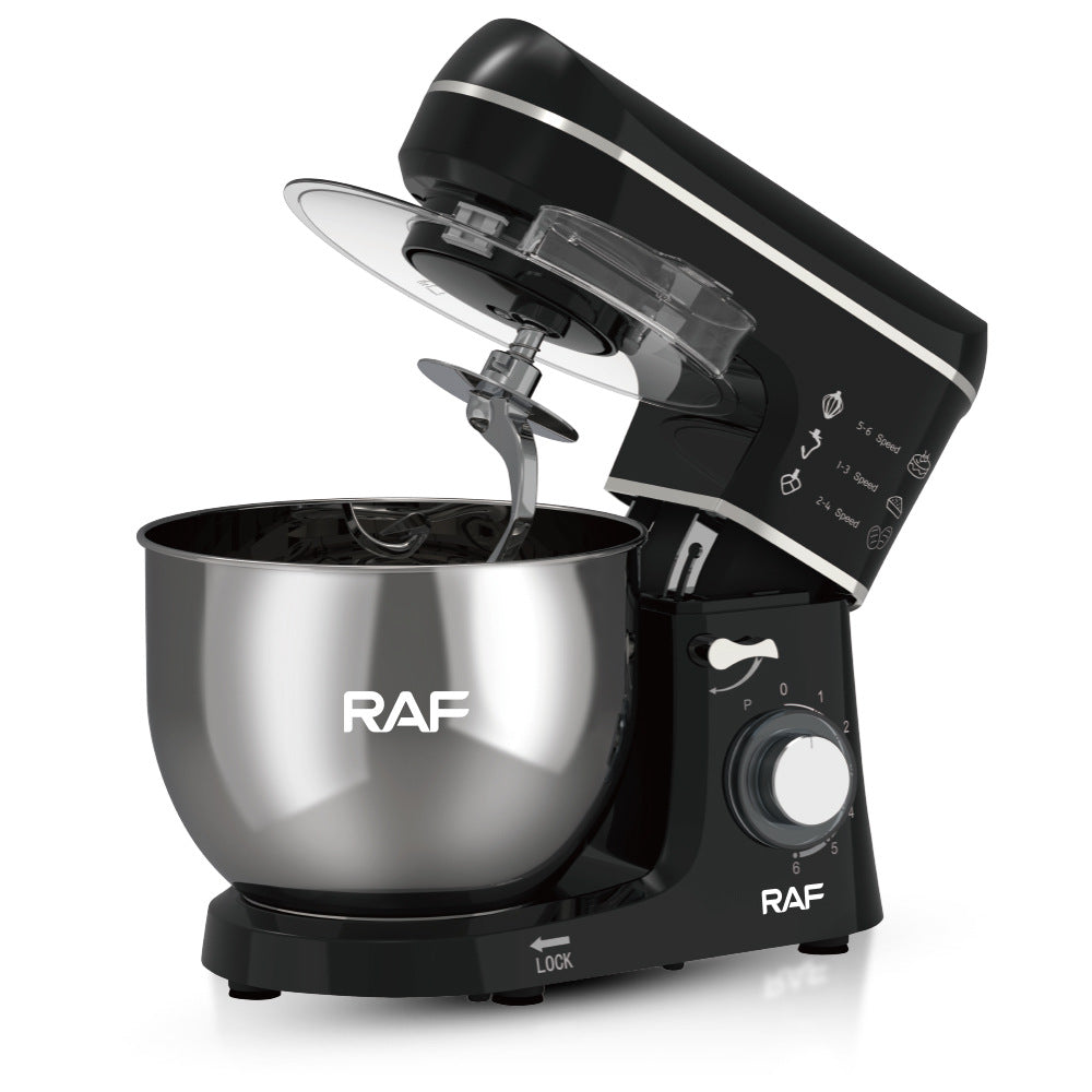 RAF EU Standard Kitchen Machine Stainless Steel Bowl High Power Dough Mixer Egg Beater Mixer Egg Beater