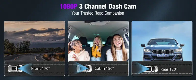 Factory direct sales3.16Inch Car Dash Cam4K High Definition Triple Recording4KWiFi Interconnection dashcam