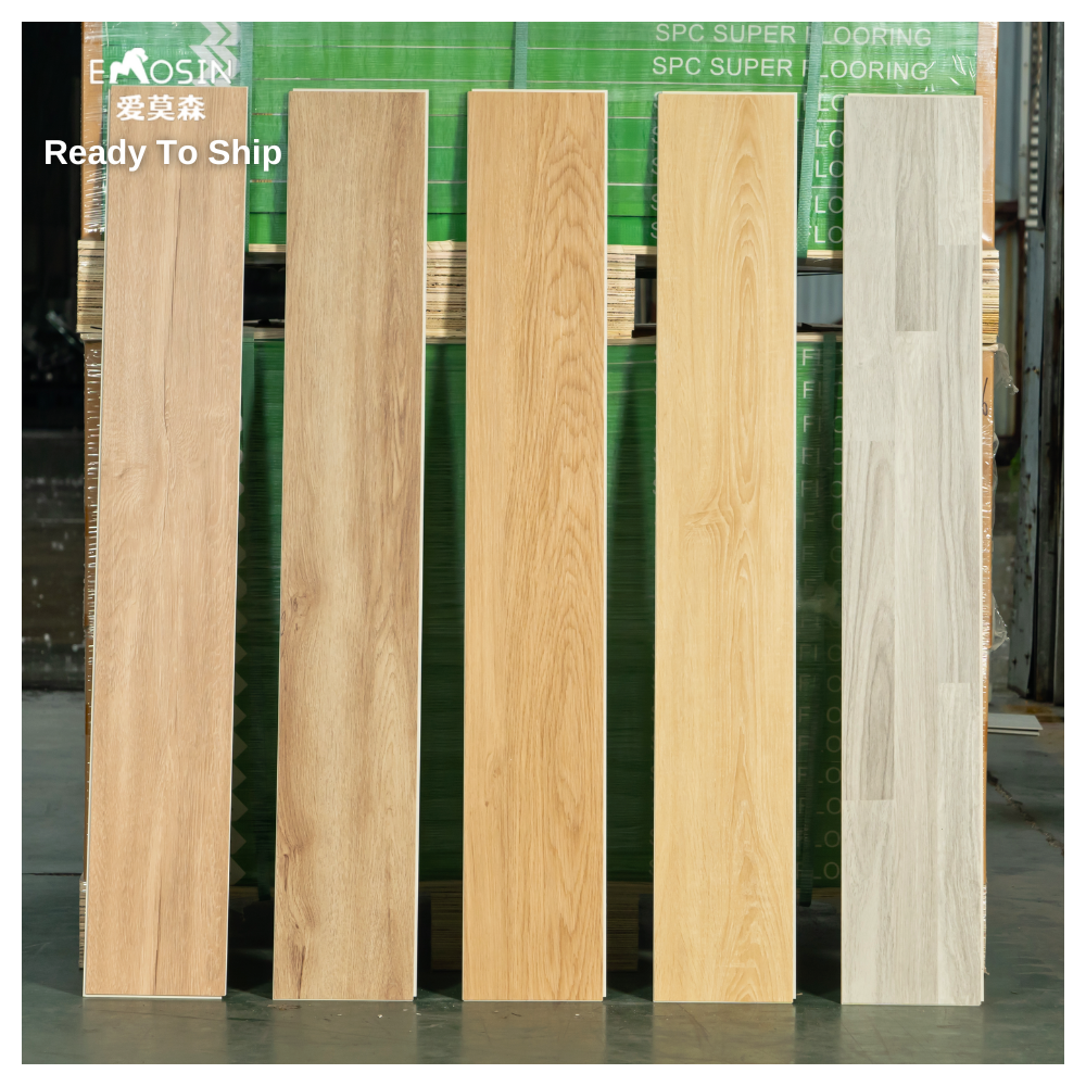 Spc 4.0mm Floor Wood Tiles Plastic Flooring