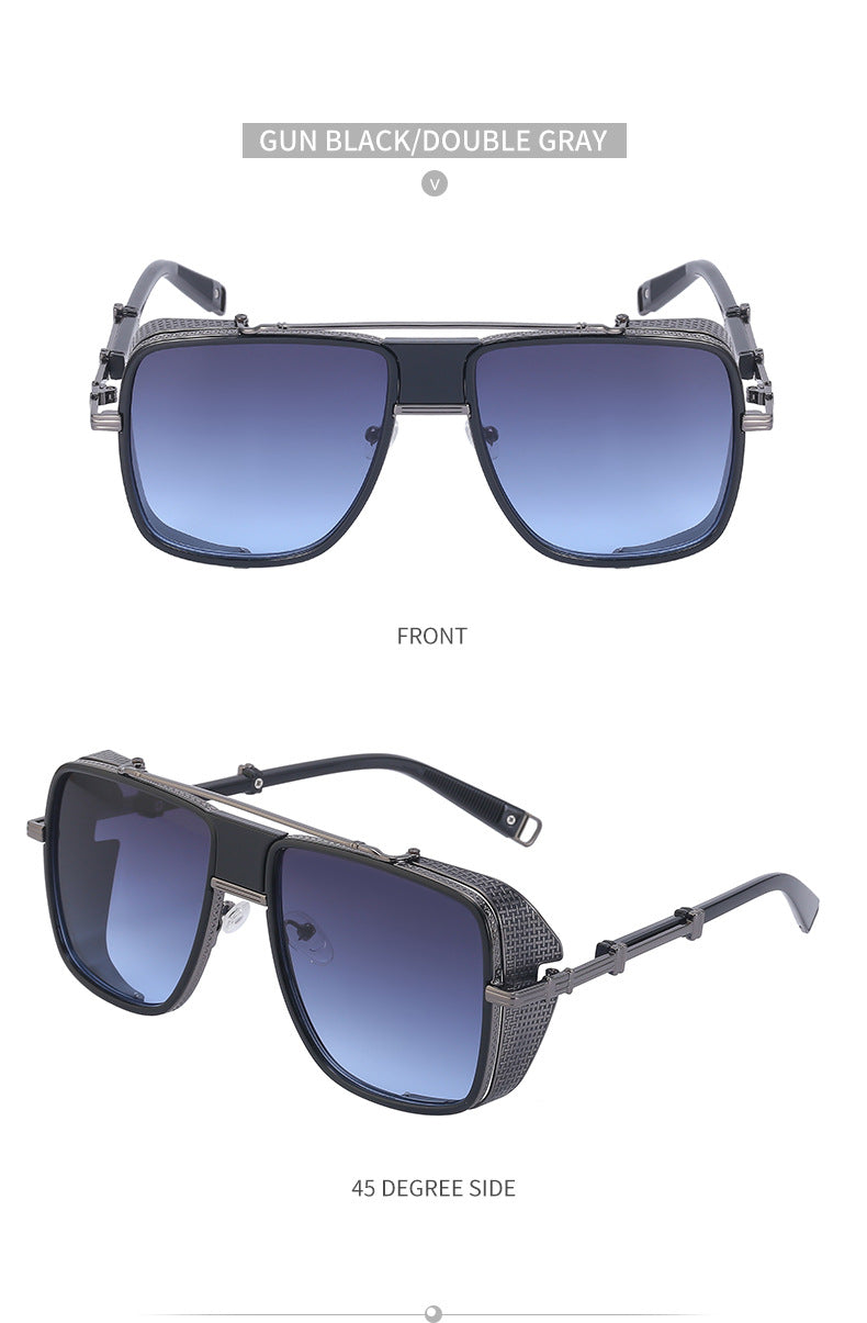 European and American Steampunk Sunglasses for Men, UV Protection, Full Coverage, Sunscreen Sunglasses for Women, Trendy Wholesale Glasses