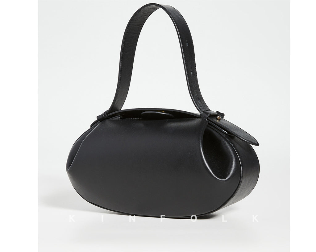 European and American Versatile Trendy Crossbody Bag Casual Three-Dimensional Women's Underarm Small Round Bag High-Quality Fashion Baguette Handbag