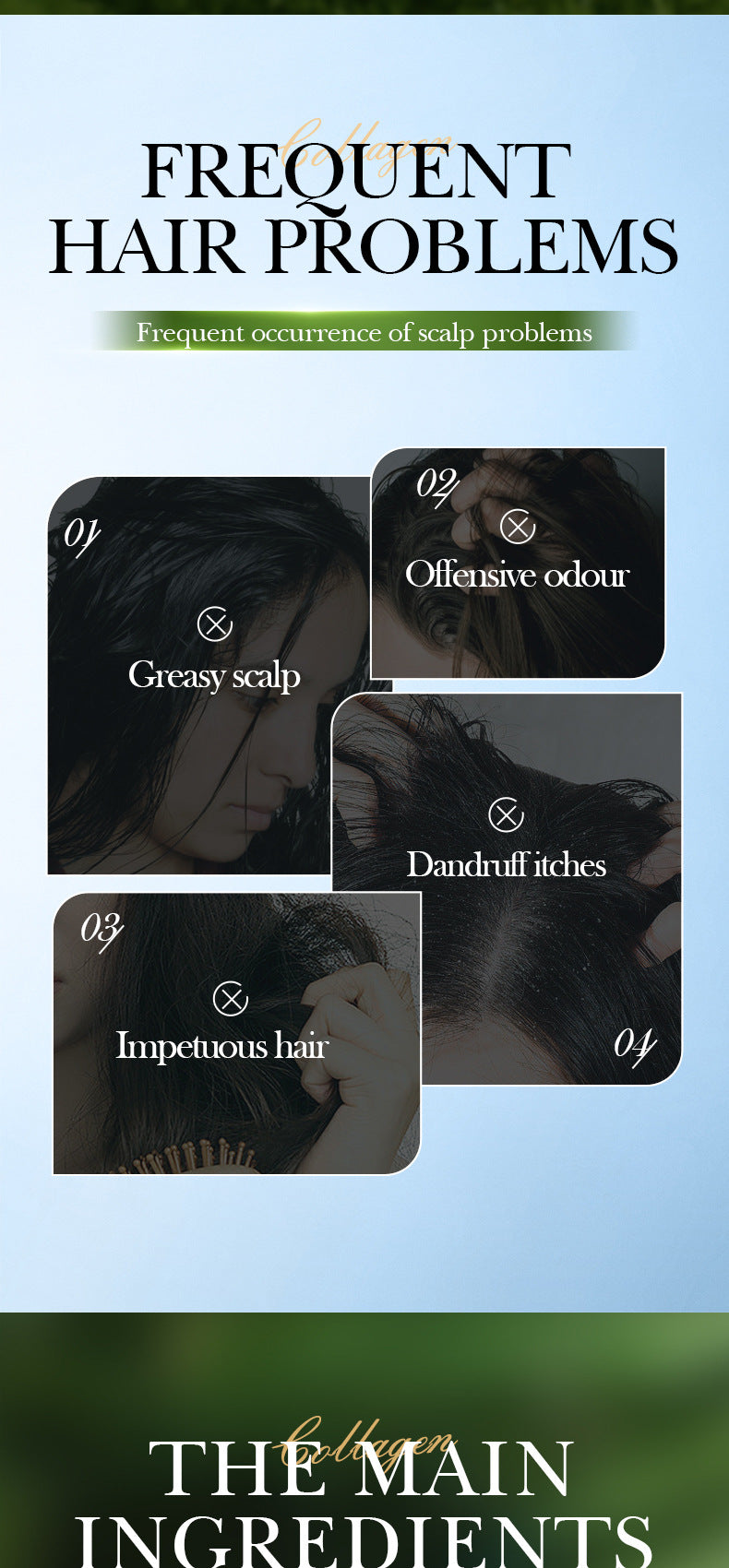 Collagen Anti-Dandruff Oil Control Shampoo SADOER Repair and Clean Shampoo Wholesale