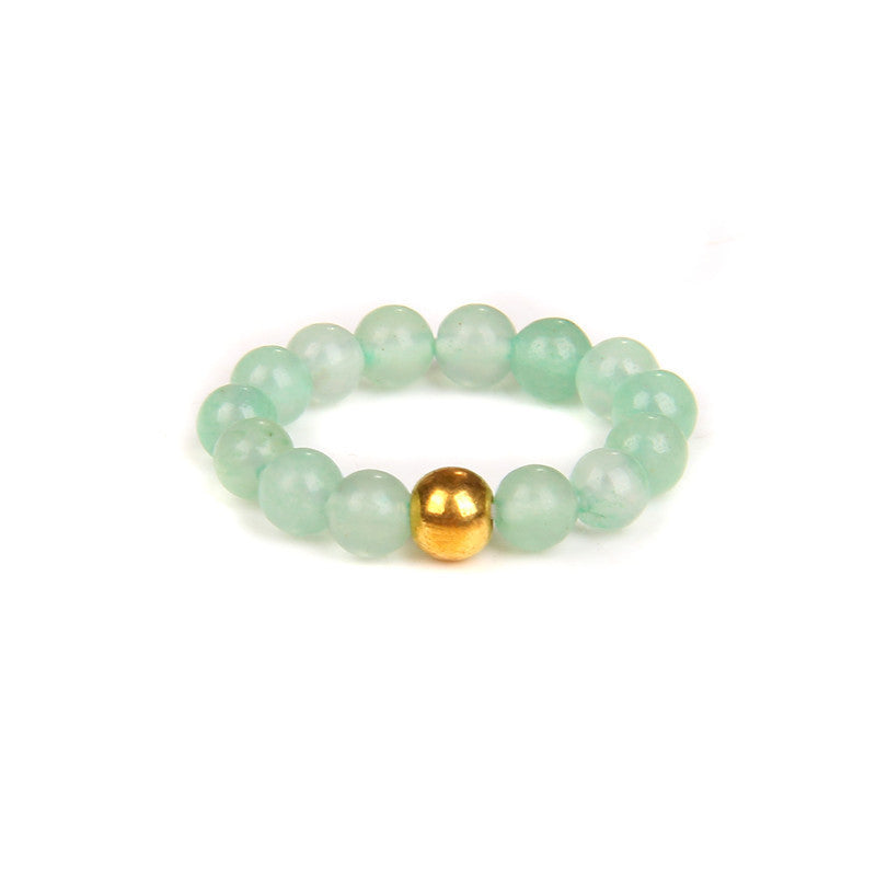 Women's Amethyst Cat's Eye Ring Natural Stone Bead Ring Handmade Elastic Ring4mm Crystal Angel Stone Ring
