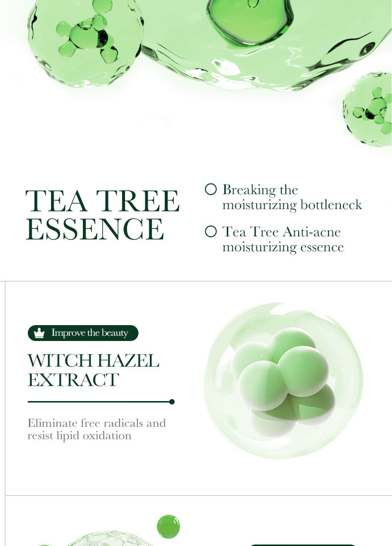 Tea Tree Skincare Set SADOER Cleansing, moisturizing, hydrating five-piece set for  foreign trade wholesale