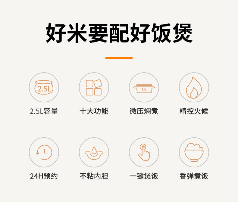 Factory Export  Household2.5L Electric Pressure Cooker Large Capacity Rice Cooker Multi-Function Wholesale Pressure Cooker