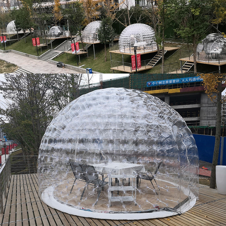 Internet Celebrity Douyin Inflatable Double-layer Bubble House Unique Boutique Hotel Camping Windproof Rainproof Outdoor Transparent Tent