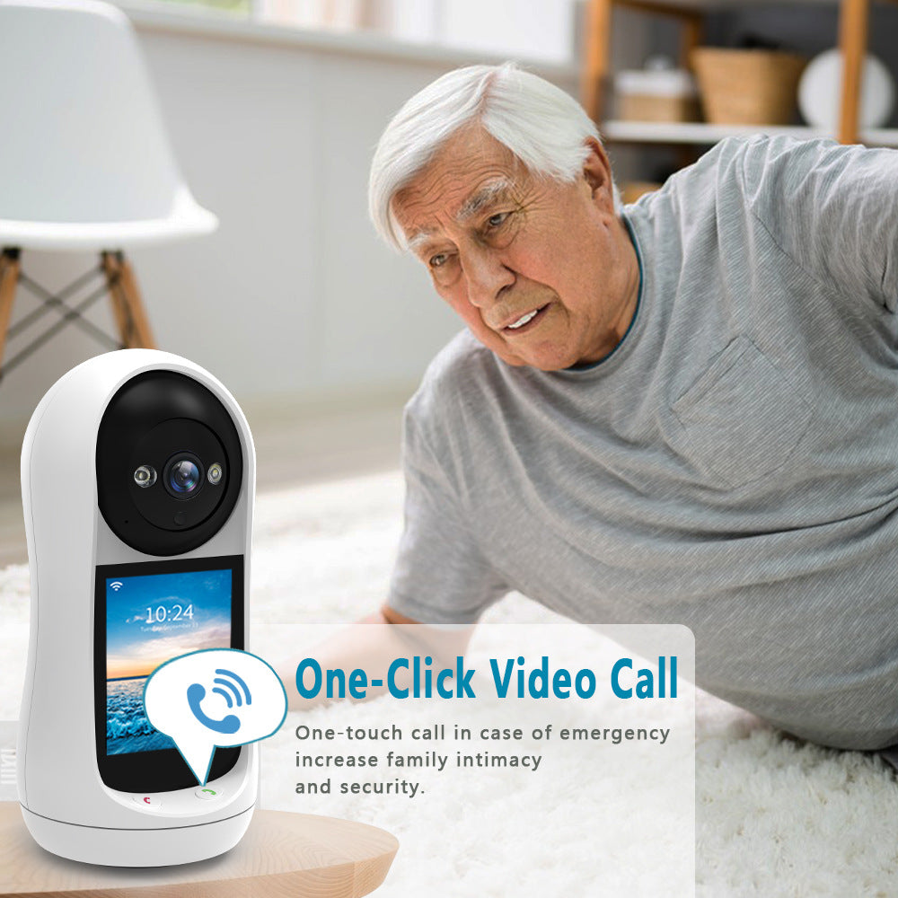 Smart Surveillance Camera with Visual Two-Way Video Call, One-Key Call, Screen, Home Baby Monitor, Infrared