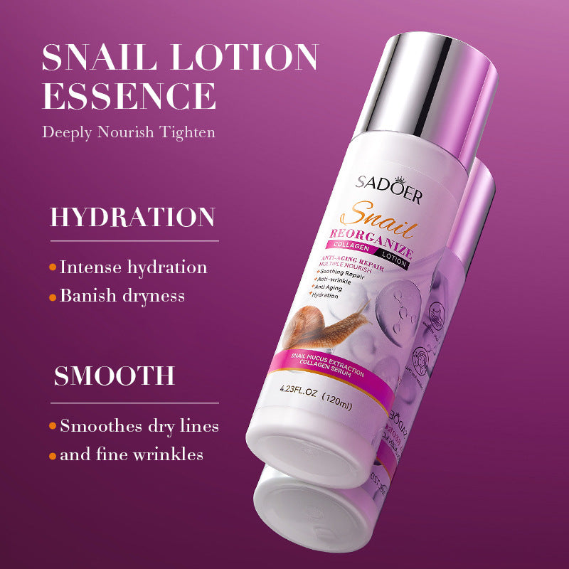 Snail Lotion120ml SADOER Collagen Moisturizing Body Lotion Cross-Border Wholesale
