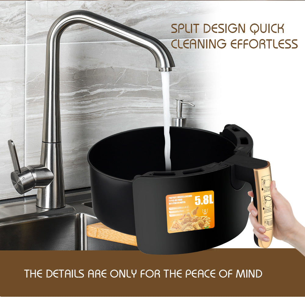 RAF US Standard Air Fryer Household Large Capacity Multifunctional Smart French Fries Fully Automatic Fryer 5.8L