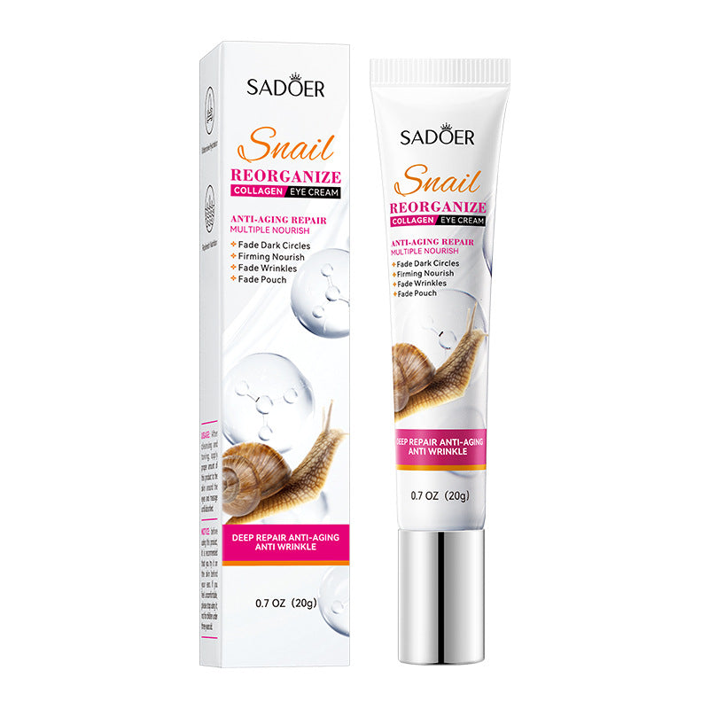 Snail Eye Cream20g SADOER Collagen improves dark circles and wrinkles cross-border wholesale