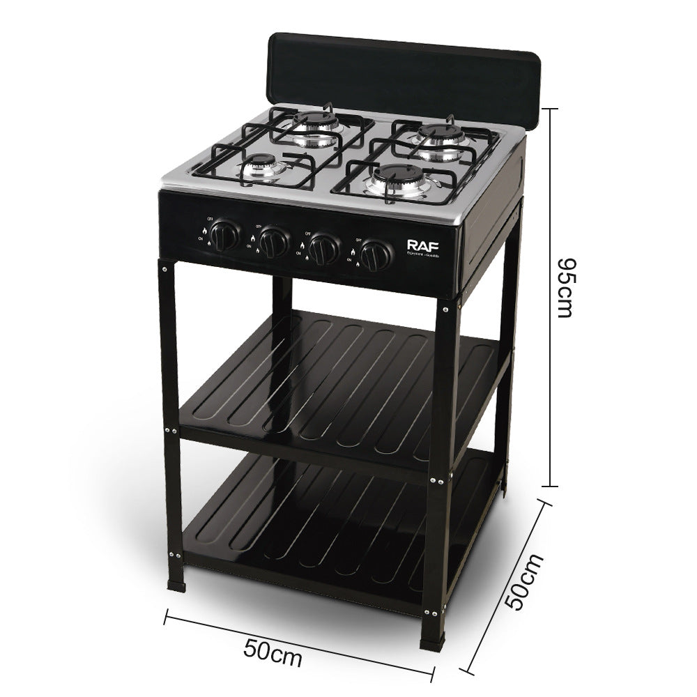 RAF Hot Sale Gas Four-Burner Stove Panel Household Low Energy Liquefied Gas Tabletop Flameout Protection Glass Rotating Flame