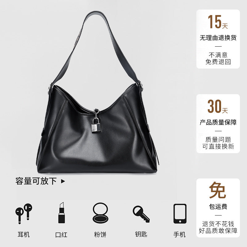 High-End Melad Crossbody Bag New Commuter Retro Tote Bag Large Capacity Versatile Single Shoulder Women's Bag Mother Bag