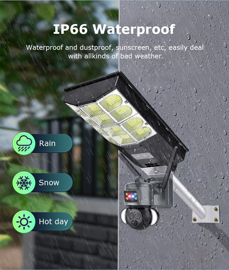 Courtyard12High Definition Zoom Solar Street Light Monitoring600Wanquan Color Night Vision Multi-screen Camera